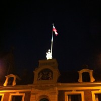 Vlag Wageningen verlicht