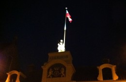 Vlag Wageningen verlicht